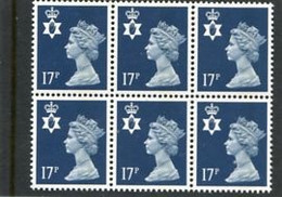 GREAT BRITAIN - 1990  NORTHERN IRELAND  17p   BLOCK OF 6  MINT NH  SG NI44 - Sin Clasificación