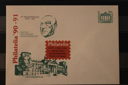 Deutschland 1990; Philatelia '90 Berlin, Reichstaggebäude; Mit Zudruck - Enveloppes Privées - Neuves