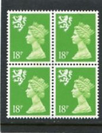 GREAT BRITAIN - 1991  SCOTLAND  18p  BLOCK OF 4  MINT NH  SG S60 - Unclassified