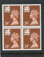 GREAT BRITAIN - 1991  WALES  24p  BLOCK OF 4  MINT NH  SG W59 - Zonder Classificatie