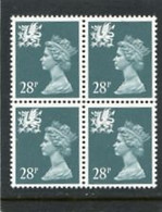 GREAT BRITAIN - 1991  WALES  28p  BLOCK OF 4  MINT NH  SG W64 - Ohne Zuordnung