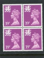 GREAT BRITAIN - 1991  WALES  39p  BLOCK OF 4  MINT NH  SG W69 - Ohne Zuordnung