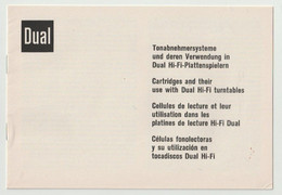 Handleiding-user Manual DUAL St. Georgen/schwarzwald (D) HI-FI Pick Up - Platenspeler - Littérature & Schémas