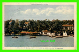 MUSKOKA, ONTARIO - THE CLEVELAND HOUSE, MINETT, LAKE ROSSEAU - TRAVEL IN 1926 - ANDERSON'S MUSKOKA SERIES - - Muskoka