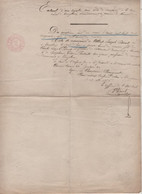 1856 - EXTRAIT D'UN REGISTRE AUX ACTES DE NAISSANCE DE LA COMMUNE DE TEMPLOUX ARRONDISSEMENT ET PROVINCE DE NAMUR - Manuscripts