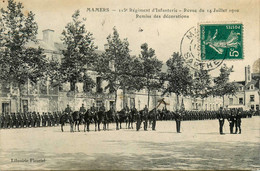 Mamers * 115ème Régiment D'infanterie , Revue Du 14 Juillet 1910 , Remise Des Décorations - Mamers