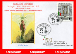 ANNULLO ANNIVERSARIO 100° MILITE IGNOTO 1A GUERRA MONDIALE – MARTIGNACCO - 2021-...: Marcophilie