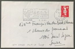 France AA N°2 (timbre D, Uniquement Pour La France) Sur Enveloppe 5.11.1991 NON TAXEE Pour La Suisse - (A1314) - 1961-....