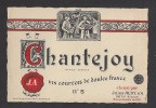 Etiquette De Vin De Table Année 60/70 -  Chantejoy -   Theme Musique  -  Jules Alby à Sète  (34) - Music