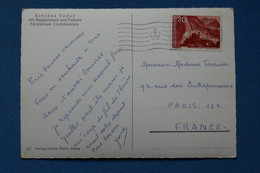 AS 1  LIECHTENSTEIN    BELLE  CARTE     1963  POUR PARIS FRANCE +AFFRANCH. INTERESSANT - Cartas & Documentos