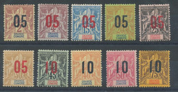 1912 Colonie Fse Grande Comore N°20 à 29 Neuf * Cote 24€ TB H2673 - Nuevos