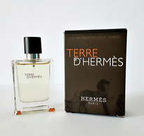 Miniatures De Parfum  TERRE D’HERMÈS  De HERMES   EDT   12.5  Ml + BOITE - Miniatures Hommes (avec Boite)