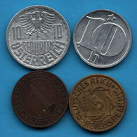 LOT 4 COINS DEUTSCHES REICH - AUSTRIA  -  CESKA - Lots & Kiloware - Coins