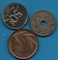 LOT 3 COINS BELGIQUE 1903 - 1993 - Lots & Kiloware - Coins