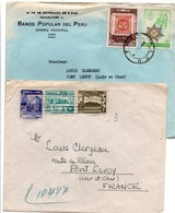 Lima Peru 1950 & 1955 - Lettre Brief Cover - Peru