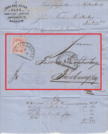 Bayern/Baden - 3 Kr. Wappen Gez. Brief HKS Ludwigshafen - Freiburg 1871 - Bavaria