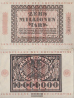 Dusseldorf Inflationsgeld The City Dusseldorf Used (III) 1923 10 One Million Mark Dusseldorf - 10 Miljoen Mark