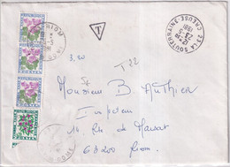 1981 - TAXE FLEURS Sur ENVELOPPE De LA SOUTERRAINE (CREUSE) => RIOM - 1960-.... Briefe & Dokumente