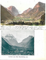 1901/02 - Linthal Vom Bad Stachelberg , 2Stk. Gute Zustand, 2 Scan - Linthal