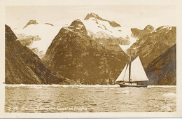 Real Photo Sailing Along The Coast Of Alaska Voilier - Autres & Non Classés