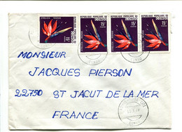 CONGO Pointe Noire Cite 1979 - Affranchissement Multiple Sur Lettre Pour La France - Fleurs - Autres & Non Classés