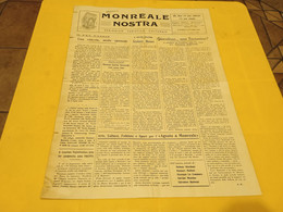 MONREALE NOSTRA- PERIODICO TURISTICO CULTURALE ANNO 2 NUMERO 2-6- 15 GIUGNO  1958 - Prime Edizioni