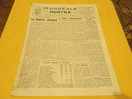 MONREALE NOSTRA- PERIODICO TURISTICO CULTURALE ANNO 3 NUMERO 6 - 15 GIUGNO 1959 - First Editions