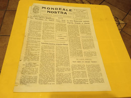 MONREALE NOSTRA- PERIODICO TURISTICO CULTURALE ANNO IV- NUMERO 3- 15 MARZO1960 - First Editions