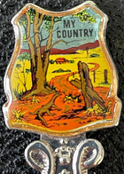 Australia-My Country Vintage 1970s Australian Souvenir Spoon - Cucharas