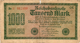 GERMANIA -1000 MARK 1922 - Wor:P-76b.2.2  - Filigrana: Dornen - 1.000 Mark