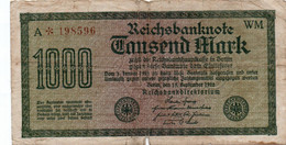 GERMANIA -1000 MARK 1922 - Wor:P-76c.3b  - Filigrana: Maander RARA - 1000 Mark