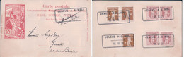 Entier Postal Suisse Et Timbres Au Verso Avec Cachets De Remplacement GENEVE ASSEMBL 18 XI 20 (6132) - Marcofilie
