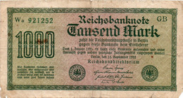 GERMANIA -1000 MARK 1922 -  Wor:P-76e.2, Ros:R-75n - Gitter Mit 8 - 1000 Mark