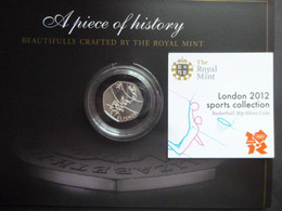 GREAT BRITAIN COIN OLYMPIC 2012 BASKETBALL 50p SILVER COIN - Collezioni