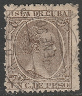 Cuba 1890 Sc 132 Ed 112 Yt 73 Used Thin Early Cancel - Cuba (1874-1898)