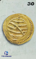 Phone Card Manufactured By Telemar In 2000 - Series Portuguese Coins From The Discovery Of Brazil - Índio - Meio Manuel - Briefmarken & Münzen
