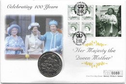 1999 Gibraltar 1 Crown The Life Of Queen Elizabeth Queen Mother 1936 Coin Cover - Gibraltar