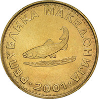 Monnaie, Macédoine, 2 Denari, 2001, SPL+, Laiton, KM:3 - Nordmazedonien
