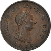 Monnaie, Grande-Bretagne, George III, Farthing, 1806, TTB, Cuivre, KM:661 - A. 1 Farthing