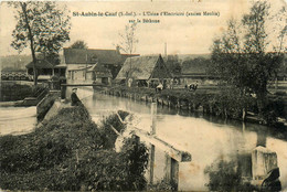 St Aubin Le Cauf * L'usine D'électricité , Sur La Béthune * Ancien Moulin * Minoterie * Pêche à La Ligne * Pêcheur - Autres & Non Classés