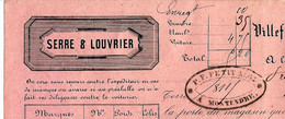 1859 LETTRE DE VOITURE ROULAGE TRANPORT  A LA GARDE DE DIEU SERRE ET LOUVRIER VILLEFRANCHE RHONE BE V.DESCRIPT. + SCAN - 1800 – 1899