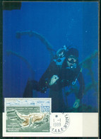 FDC-Carte Maximum Card # TAAF-FSAT 1989 (N°Yv. 146) Plongeur Sous Les Glaces-Taucher-scuba Diver Dumont-d' Urville - FDC