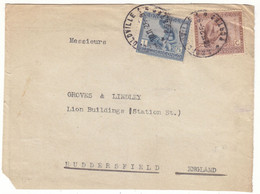 Congo Belge - Devant De Lettre De 1927 - Oblit Leopoldville - Exp Vers Huddersfield - Métiers - - Briefe U. Dokumente