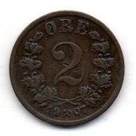 NORWAY, 2 Ore, Bronze, Year 1907, KM #362 - Norwegen