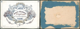 Belgique - Carte En Porcelaine : Gand Benoit DELMOTTE Négociant En Couleurs & Teintures  / 11,5 X 8,5cm, Décollé - Cartoline Porcellana