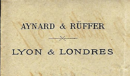 1866 JUDAICA  LETTRE AYNARD ET RUFFER BANQUIERS LYON ET LONDRES  à MM DE ROTHSCHILD FRERES PARIS BE V.DESCRIPT. SCANS - 1900 – 1949