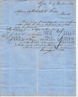 RARE LETTRE EVESQUE LYON BANQUE 1863 à MM. DE ROTHSCHILD FRERES PARIS BE V. DESCRIPT. SCANS ET HISTORIQUE - 1900 – 1949