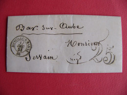 1853 Lettre Adressée à M. Servain à Bar Sur Aube Sujet : La Foire De Joinville Sur Marne + Cachet 25 - 1801-1848: Précurseurs XIX