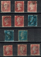 Grande-Bretagne - 1858 - Y&T N° 26 Et 27, 11 Oblitérés - Usados