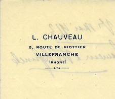 ENTETE LETTRE COMM. L. CHAUVEAU VILLEFRANCHE (RHONE) ESSENCE CAFE 1913 à VAIRET BAUDOT Ciry Le Noble Saone Et Loire - 1900 – 1949